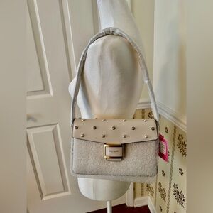 NWT Kate Spade Katy Pearl Embellished Medium Shoulder Bag